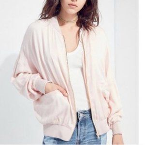 Silence + Noise Pink Bomber Jacket